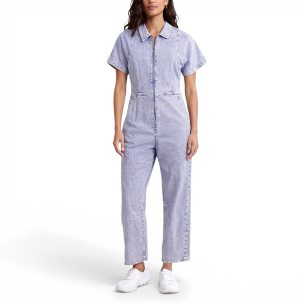 Rachel Comey AZI Jumpsuit Women’s Size 8 Purple Zip Front Short‎ Sleeve Acid